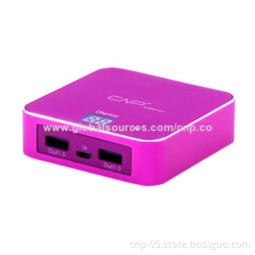 6,600mAh LCD Power Level Indicator, Anodized Aluminum Alloy Housing & High-glossy Finish on Edge